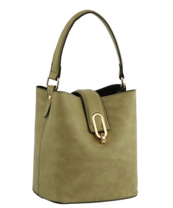 Fashion Twistlock Mini Bucket Bag GL0031 MOSS